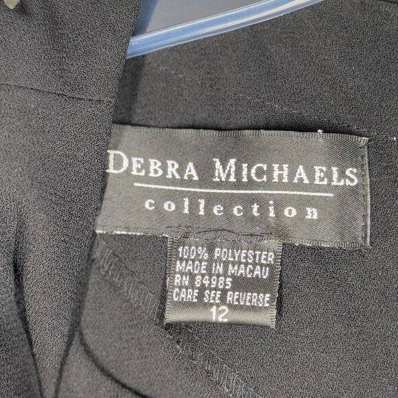 Debra Michaels Dress Women 12 Black Neutral Minimalist Business Party Vintage - Picture 7 of 9